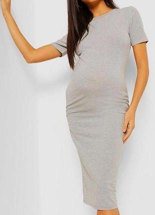 38-40р. трикотажное платье для беременных, хлопок boohoo
