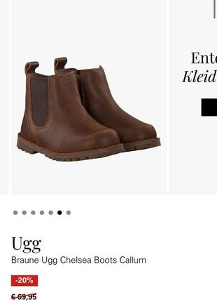 Ugg boots chelsea kids callum ботинки сапоги угги угги челси 28.5 размер коричневые...