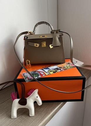 Сумочка в стиле hermes kelly mini beige