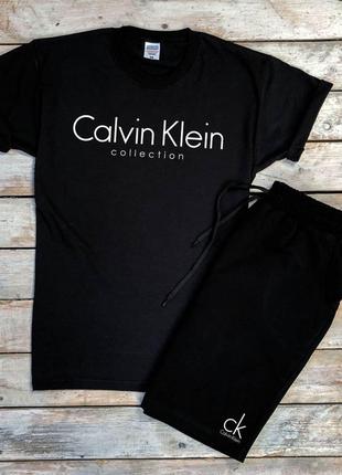 Мужской комплект футболка шорты calvin klein1 фото