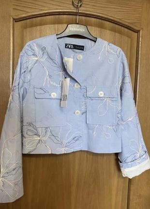 Новий шикарний укорочений жакет 50-52 р zara