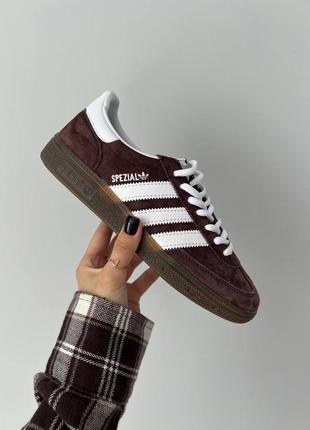 Женские кроссовки adidas spezial brown white* bd