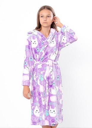 Халат махровый для девушек теплый