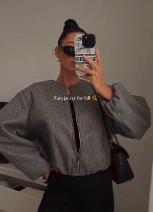 Кашемірова  куртка-бомбер zara
