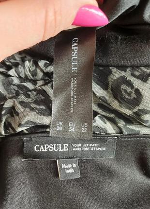 Фирменное capsule шикарное просторное платье миди в леопардовый принт, размер 6хл-7хл9 фото