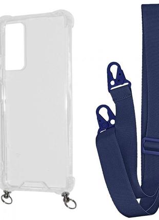 Чохол wave clear case with strap xiaomi redmi note 11 pro/redmi note 12 pro 4g midnight blue