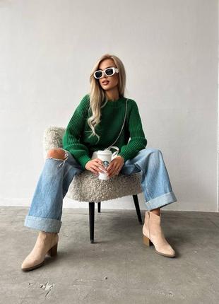 9 кольорів! жіночий базовий вовняний светр оверсайз, кофта із вовною без принту вільного крою, шерстяний джемпер, лонгслів, однотонний5 фото