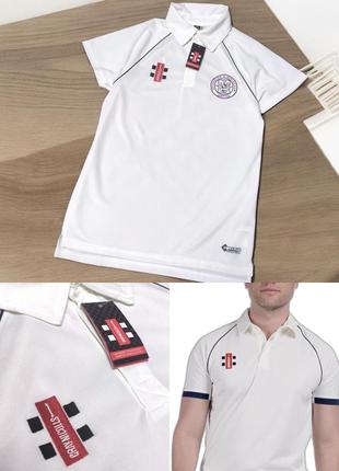 Красива легка спортивна футболка поло gray nicolls етикетка