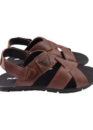 Сандалі чоловічі maxus shoes коричневі натуральна шкіра, 47