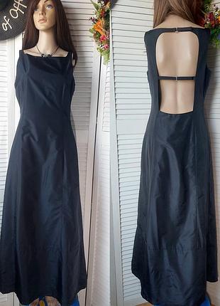 Платье из нейлона сарафан макси длинное черное открытая спина mexx