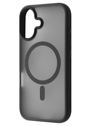Чохол wave matte insane case with magnetic ring iphone 16 plus black