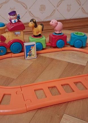 Паровоз с вагонами на колесах, б/в