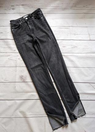 Серые джинсы джинсы, джинсы с разрезами от zara2 фото