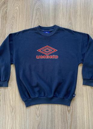 Мужской винтажный хлопковый свитшот с рефлективным принтом umbro