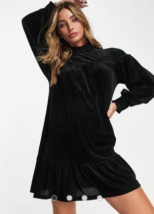 Urban threads платье велюровое трапеция