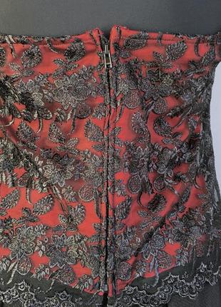 Женский топик винтаж ретро чёрный бордовый готический готическая женские чёрная футболка4 фото