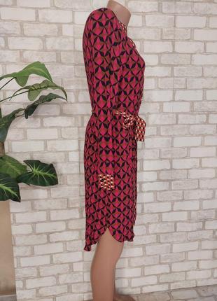 Фирменное zara платье-рубашка/платье миди со 100 % вискозы в ромбах, размер с-м5 фото