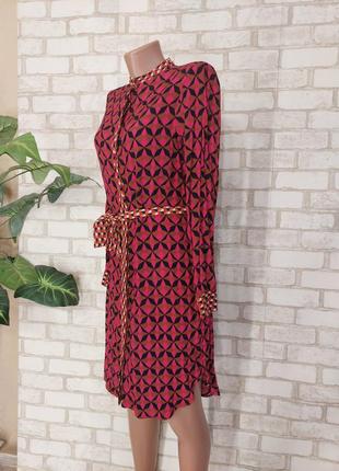 Фірмове zara плаття-сорочка/плаття міді зі 100% віскози в ромбах, розмір см4 фото