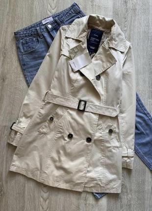 Bershka трендовый плащ, плащик, тренч, тренчкот