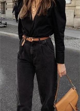 Темно-серые свободные джинсы asos 100% коттон темно-сірі вільні джинси 100% коттон