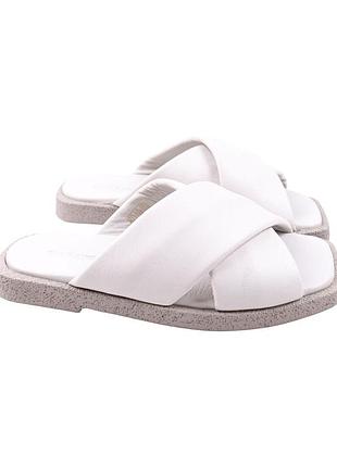 Шлепанцы женские mario muzi серые натуральная кожа, 37