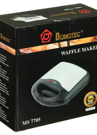 Вафельниця для бельгійських вафель domotec ms 7705 чорна9 фото