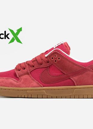 Кросівки чоловічі nike sb dunk low червоні повсякденні кеди найк сб данк низькі взуття в ретро стилі