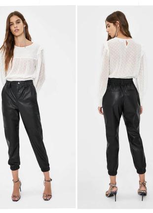 Брюки, джоггеры bershka из эко кожи