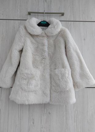 Брендовое пальто из эко меха шубка