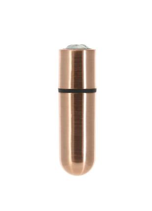 Вибропуля powerbullet first-class bullet 2.5″ with key chain pouch, rose gold, 9 режимов вибрации