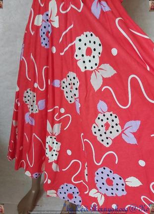 Новое красивое летнее платье миди со 100 % хлопка в приятном красном, размер 3хл6 фото