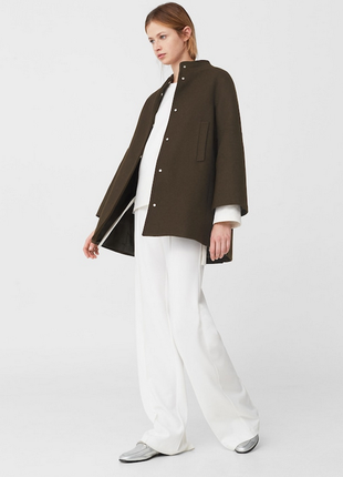 Новое пальто манго оригинал mango шерсть 80% полупальто куртка