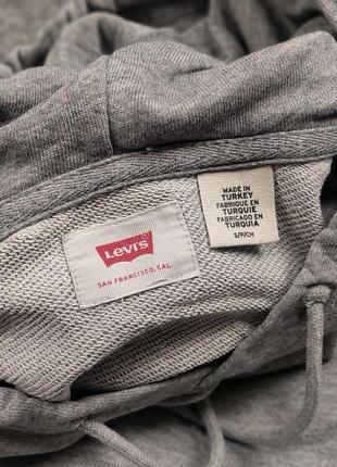 Чоловіче сіре худі levi’s оригінал класична кофта з великим логотипом8 фото