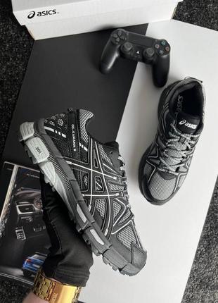 👑чоловічі кросівки asics gel-kahana 8 black grey асікс / демісезонні, весняні, літні, осінні / шкіра, текстиль / чорні, сірі
