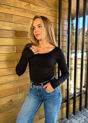 Боди однотонное базовое на длинный рукав на кнопках качественное стильное повседневное черное малиновое