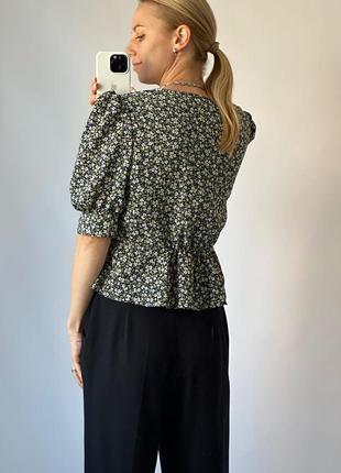 Блуза с воротничком из прошвы3 фото