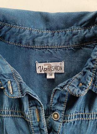 Классное легкое джинсовое платье р.38 up fashion4 фото