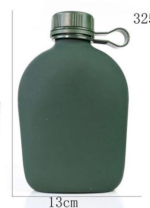 Тактична фляга для води 1 літр фляга з чохлом військова фляга із сумкою військова фляга алюмінієва питна6 фото