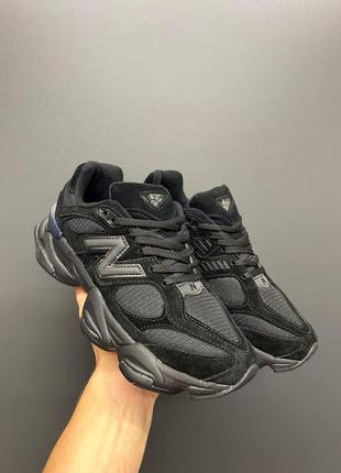 New beluga 9060 total black женские кроссовки de debles черные