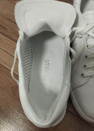 Білі кросівки перфорація кеди жіночі anri de collo9 фото