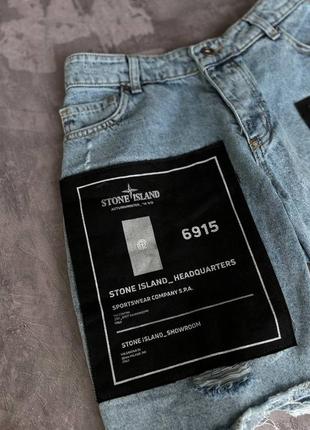 Шорты stone island | джинсовые шорты4 фото