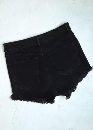 🌿1+1=3 брендовые черные джинсовые шорты высокая посадка zara, размер 44 - 463 фото