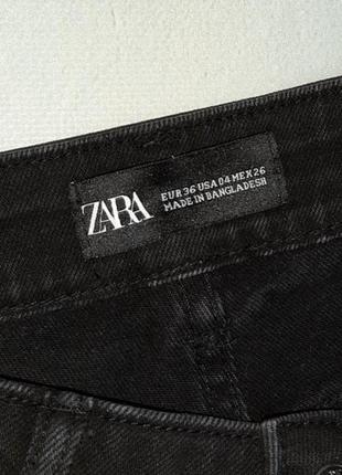 🌿1+1=3 брендовые черные джинсовые шорты высокая посадка zara, размер 44 - 467 фото