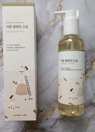 Гидрофильное масло с экстрактом черных соевых бобов round lab soybean cleansing oil 200 ml