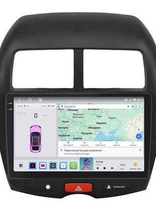 Штатная магнитола lesko для mitsubishi rvr iii рестайлинг 2012-2017 экран 10" 4/64 qled carplay 4g wi-fi gps