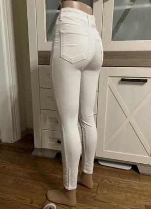 Скинни белые облегающие джинсы женские dekploy 34-423 фото