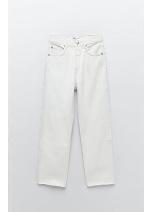 Крутые прямые джинсы trf  цвета экрю на болтах  джинси 34, 36, 38р по зарі.4 фото
