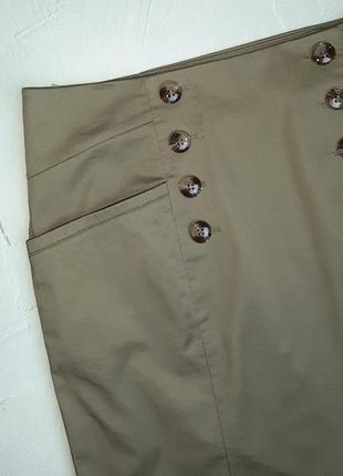 🎁1+1=3 фирменная юбка карандаш хаки h&m, размер 42 - 444 фото
