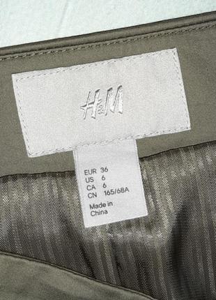 🎁1+1=3 фирменная юбка карандаш хаки h&m, размер 42 - 446 фото