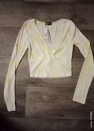 Кроп топ в рубчик от tally weijl, размер с